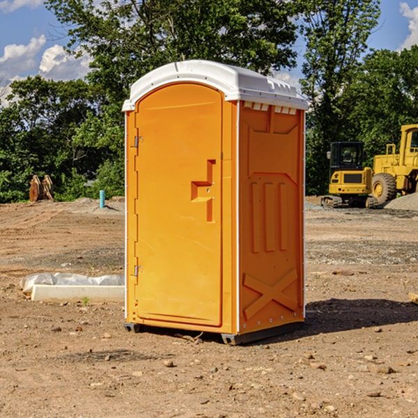 what is the expected delivery and pickup timeframe for the portable toilets in Carmine